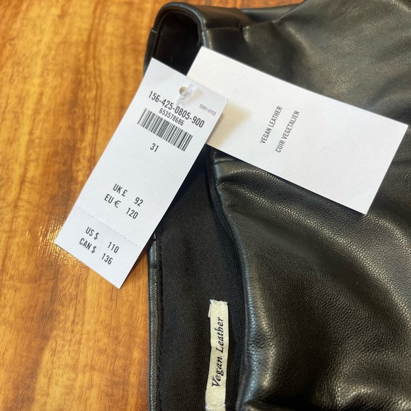NWT Abercrombie and Fitch Womens Faux‎ Leather Pants 31 - Picture 3 of 7